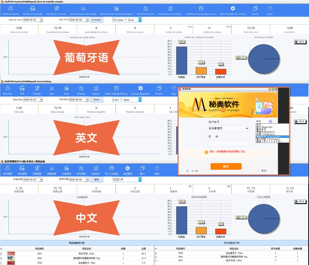 适合巴西商户的收银系统推荐|秘奥多店铺POS支持葡语及巴西税务发票 适合巴西商户的收银系统推荐|秘奥多店铺POS支持葡语及巴西税务发票