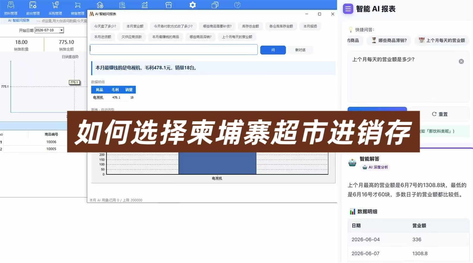 柬埔寨华商超市面临诸多管理难题，如何选择柬埔寨超市进销存？